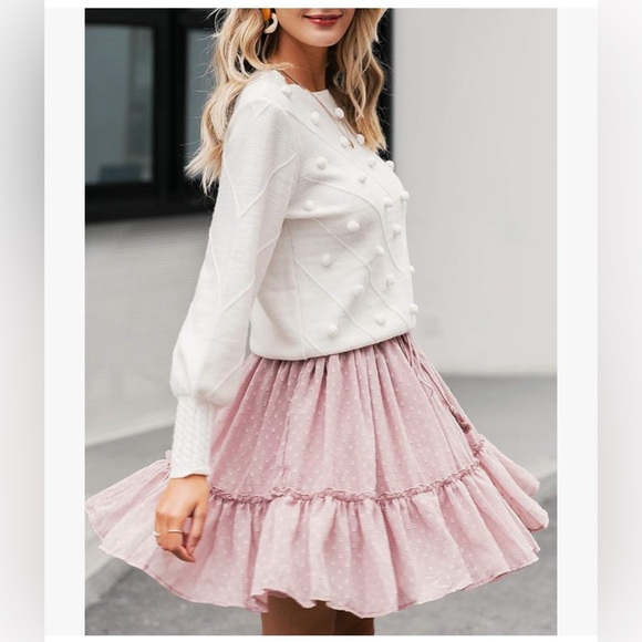 NWT WHITE PUFF SWEATER-XS/S - Picture 9 of 15